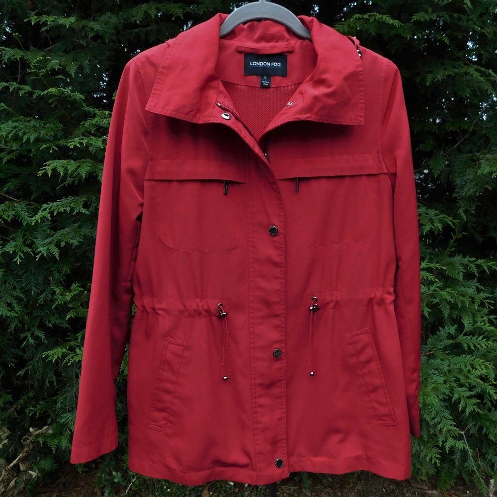 London Fog Beautiful Weather Resistant Jacket with Zip-Off Hood
